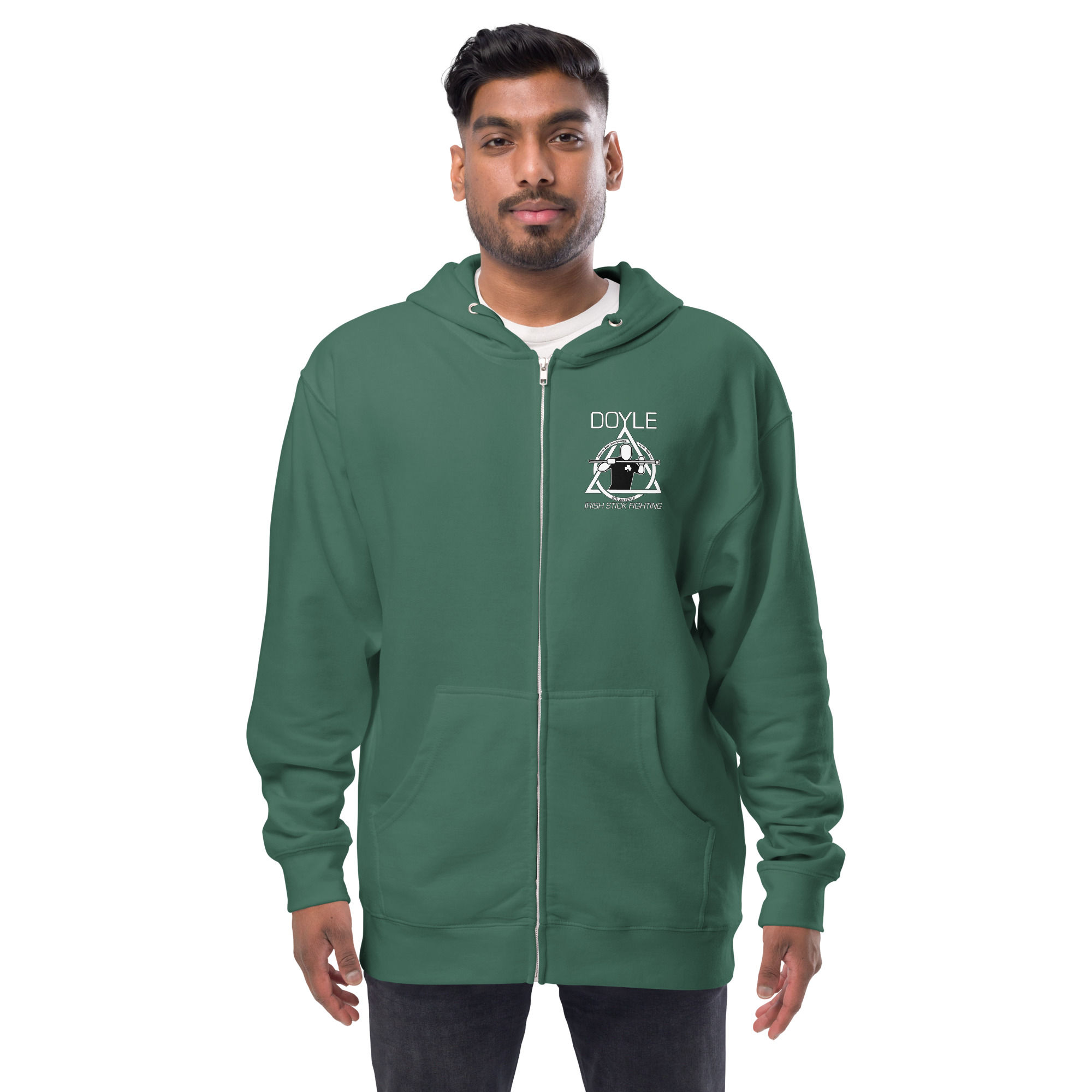 OMordha Lion and Shillelagh Doyle Man zip up hoodie