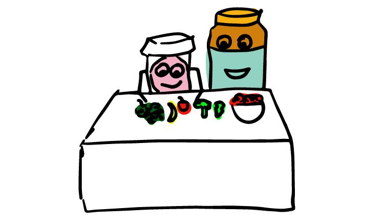 Plant Based Yoghurt's Eating Illustration