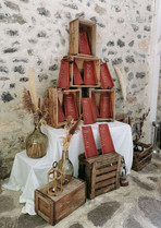 Moodboard Boho Chic en Ocre : Plan de table terre cuite