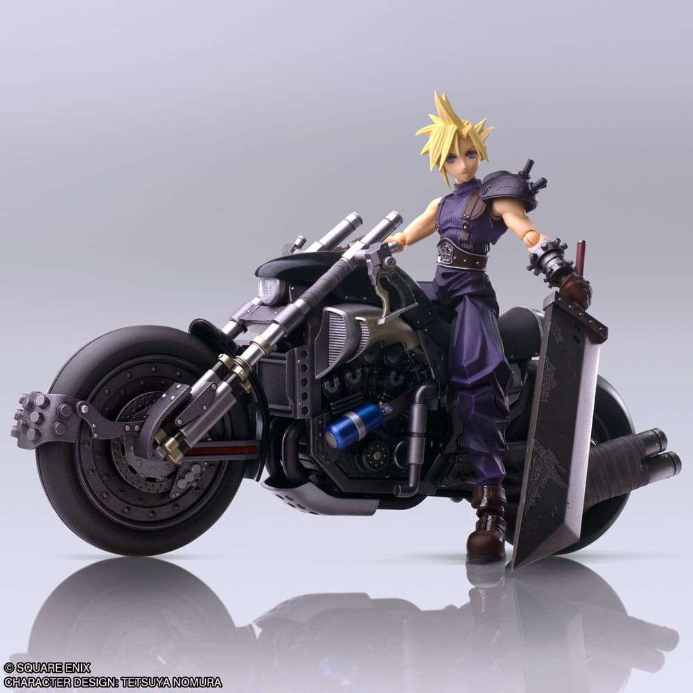 Final Fantasy VII Bring Arts Action Figure Cloud Strife & Hardy-Daytona 15 cm