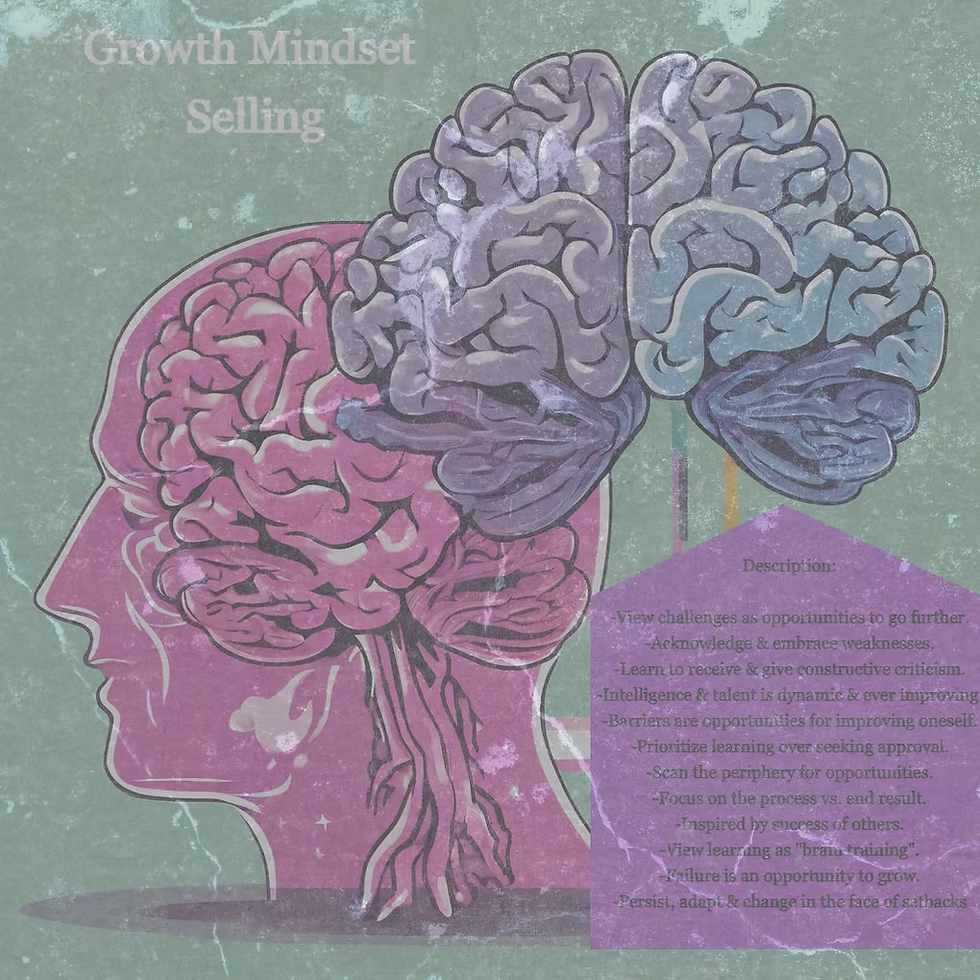 Growth mindset for selling.