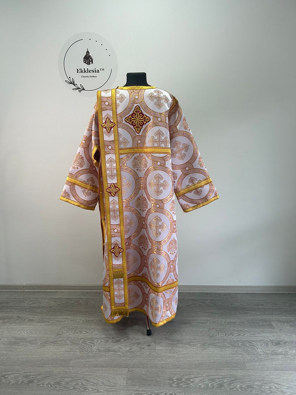 Thumbnail: Orthodox vestment with single or double orar - Deacon's alb -Deacon's vestment