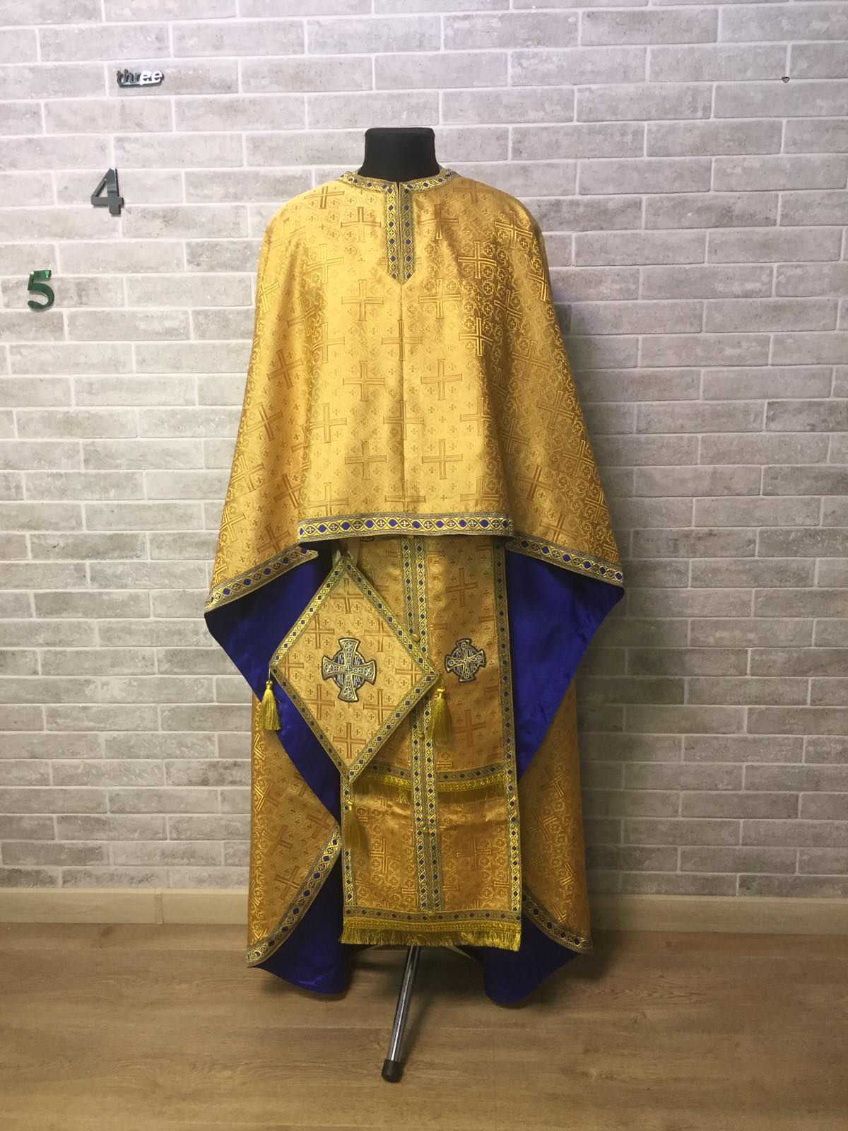 Priest vestment set in brocade - Greek-style vestment - Orthodox vestments