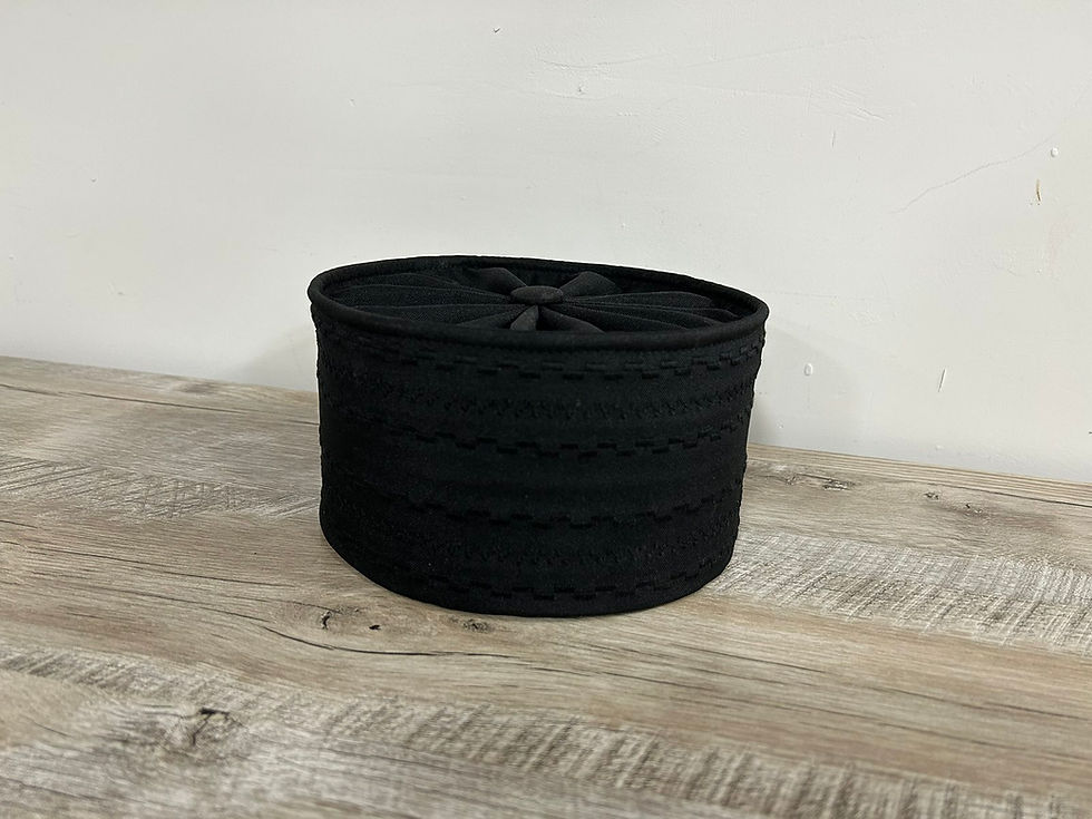 Thumbnail: Greek Skufia - Greek style Skufia Calotte Black with embroidery - biretta hat