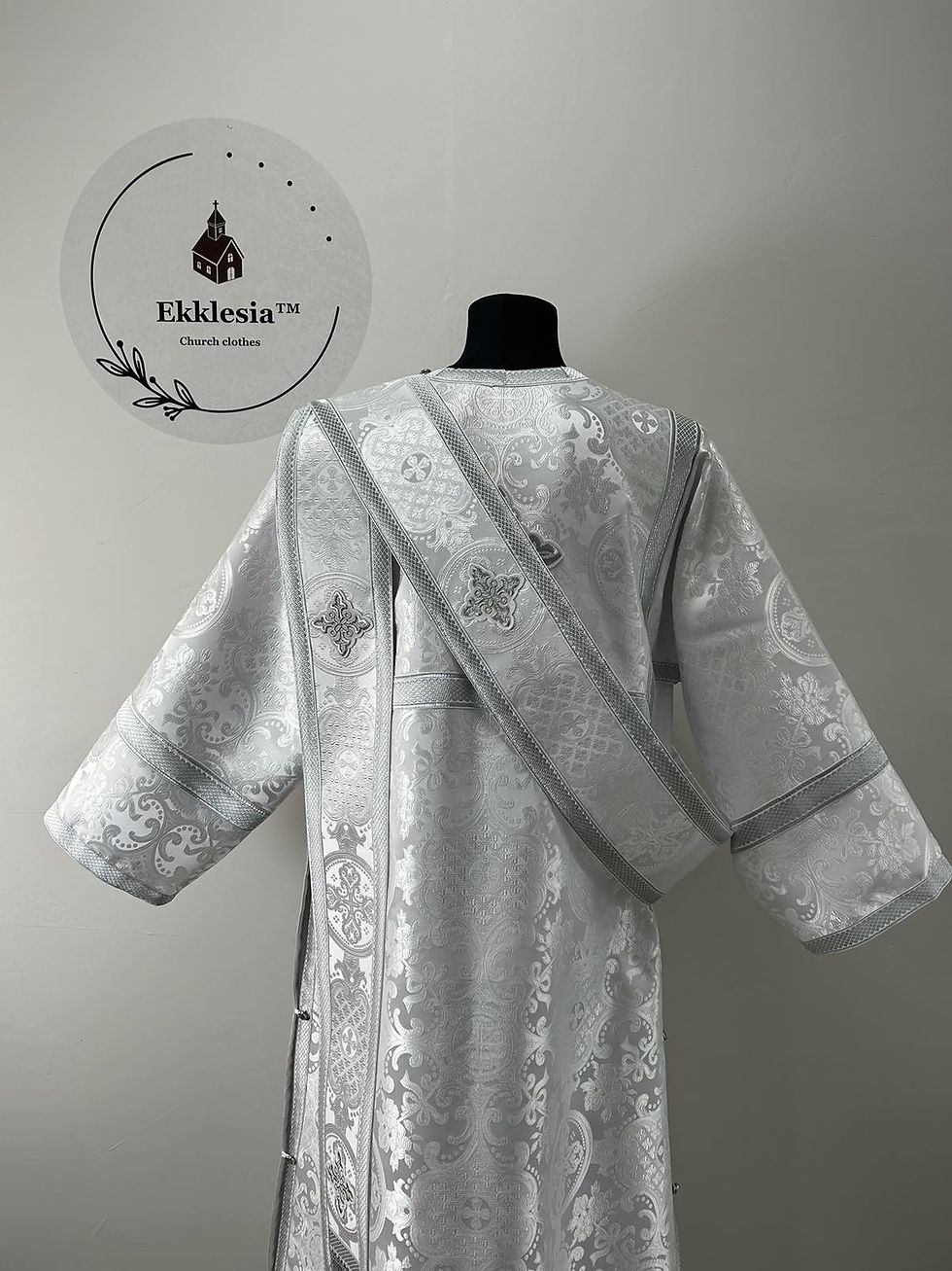Thumbnail: Protodeacon's vestment in metallic brocade - Stichar, double orar, cuffs set