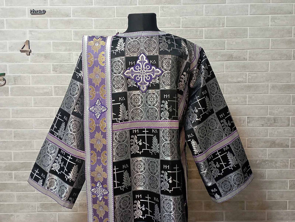 Thumbnail: Protodeacon's vestment  - Church costume - Sticharion, orar, cuffs in brocade