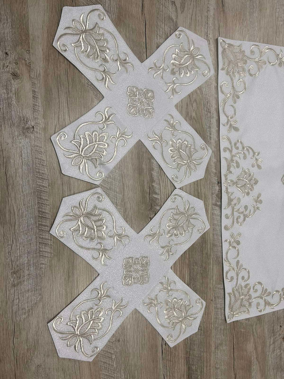 Thumbnail: Chalice Covers with machine embroidery - Aer and chalices for communion set