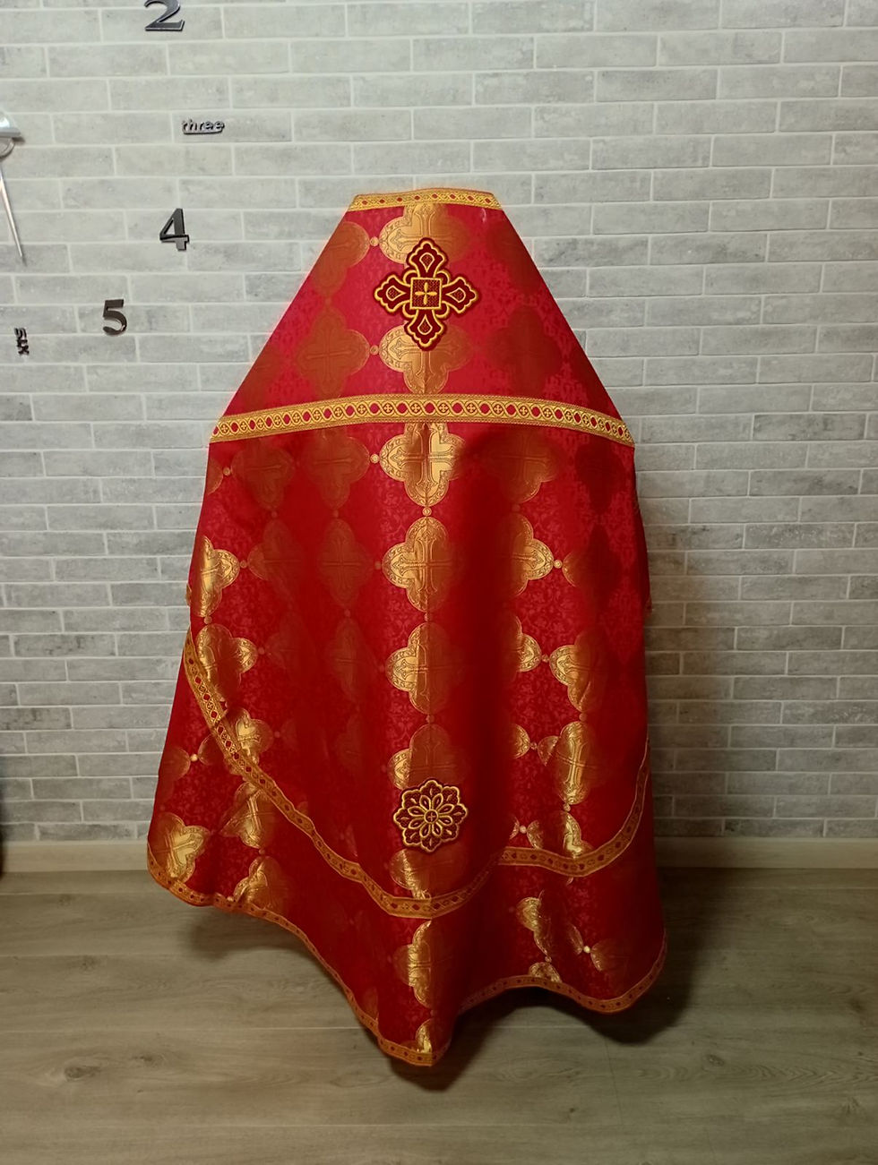 Thumbnail: Slavic style vestments in yellow brocade - Priest vestments  liturgical costume