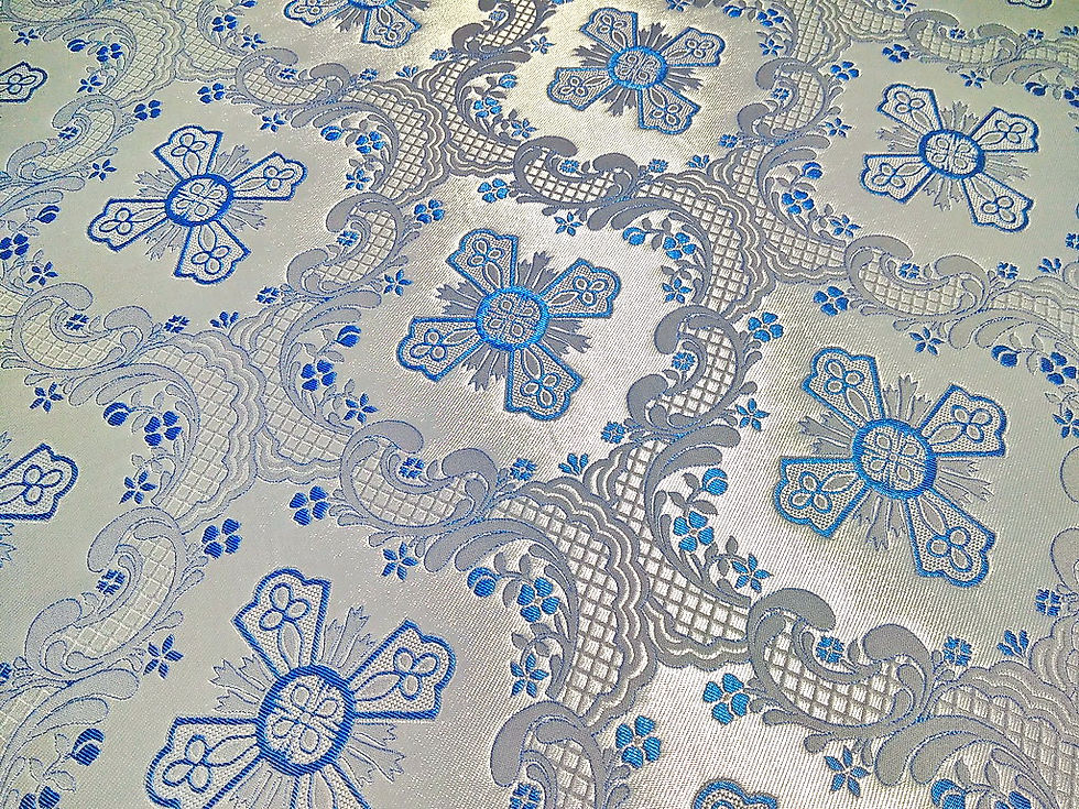 Thumbnail: Eleonon - Nonmetallic Greek Brocade - Liturgical Brocade - Nonmetallic Priest Br