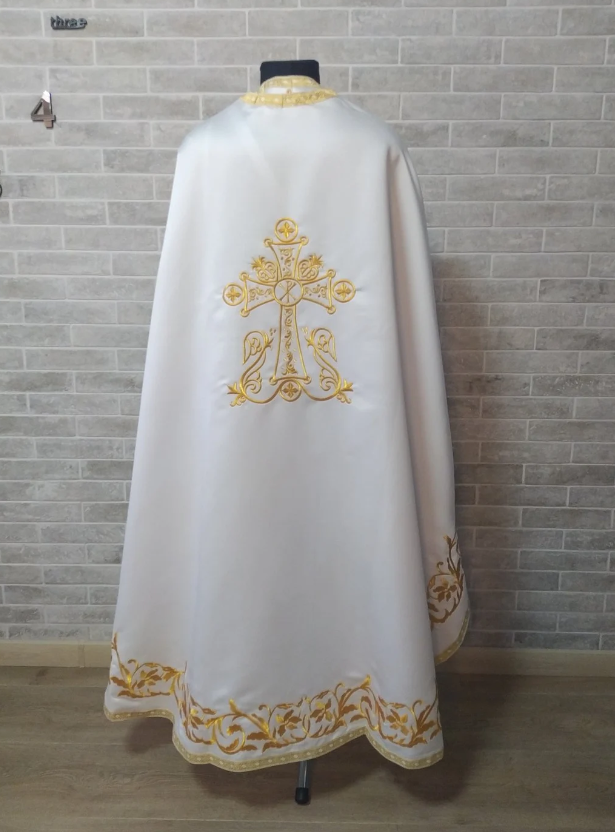 Thumbnail: Greek atlas vestment  - Priest robe - Orthodox satin clothes - Priest costume
