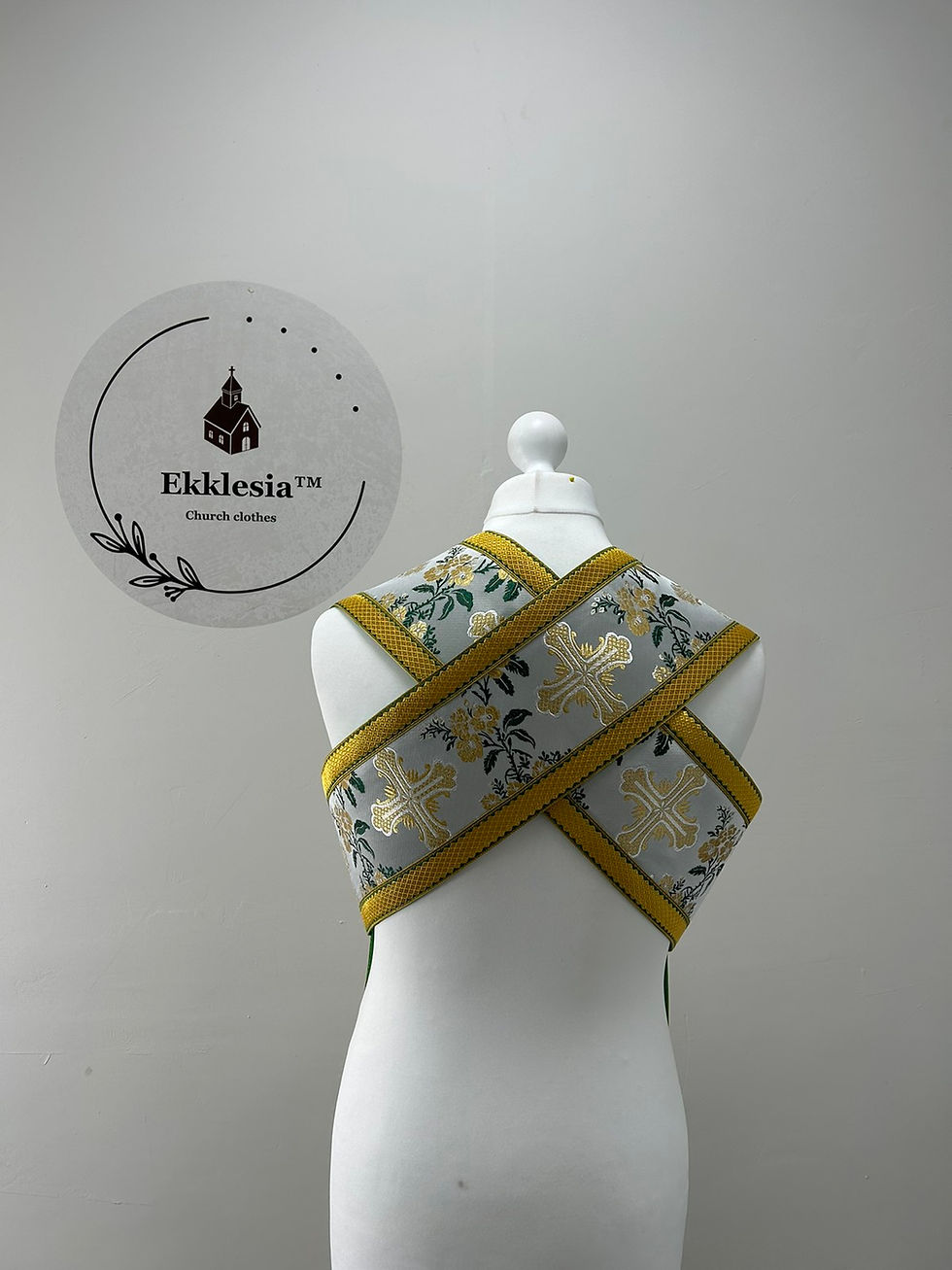Thumbnail: Coptic stole - Long stole made of brocade - Coptic orar  Orarion in coptic style