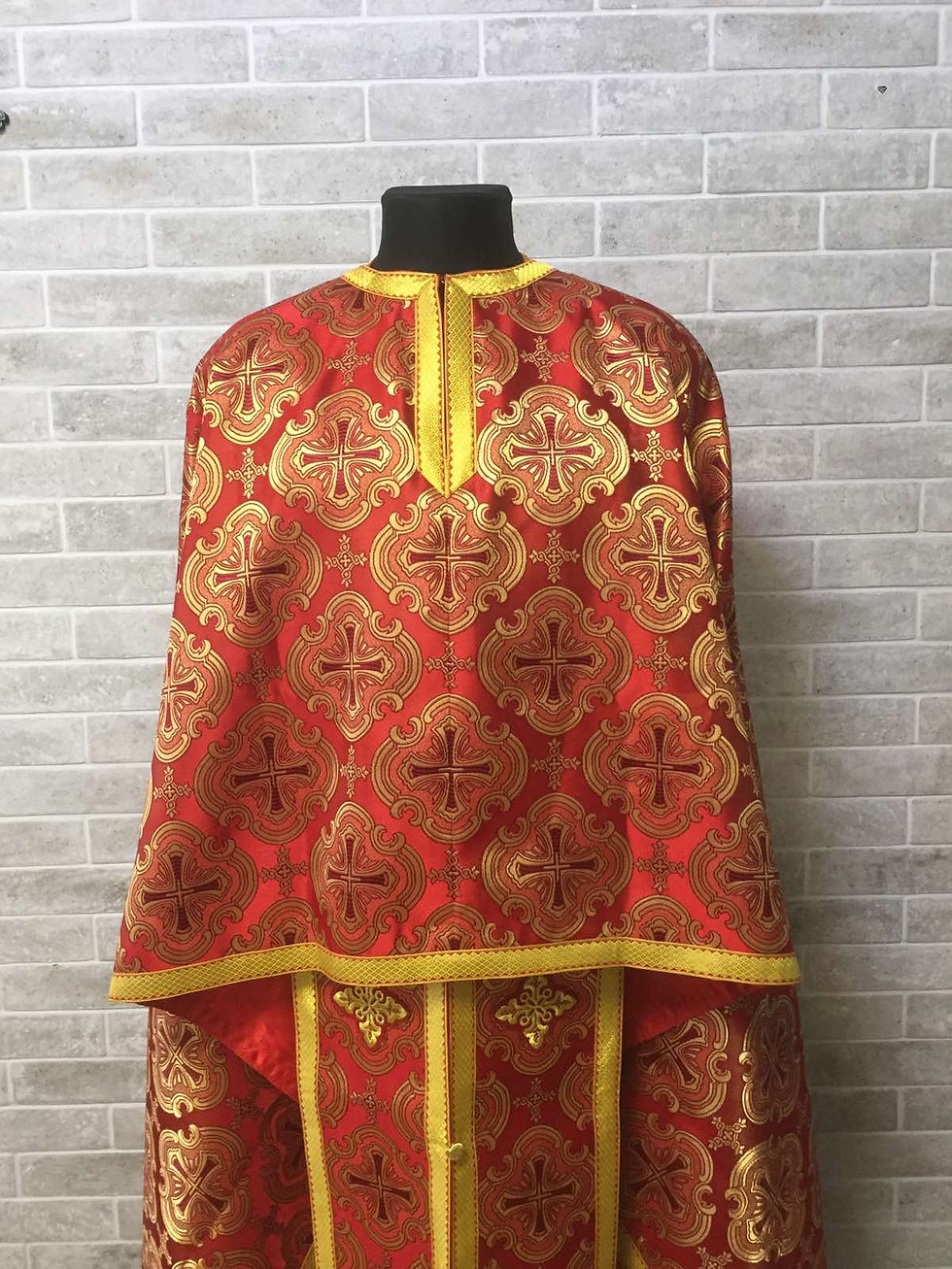 Thumbnail: Priest vestments set in Greek brocade - Orthodox church garment - Priest clothes