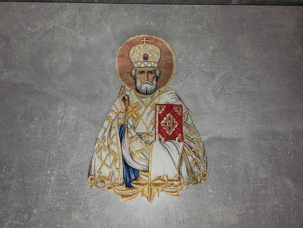 Thumbnail: Saint Nicholas application - Liturgical embroidered vestment appliques patch