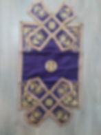 Thumbnail: Elegant Embroidered Chalice Covers in gabardine/ satin / velvet - Aer, chalice