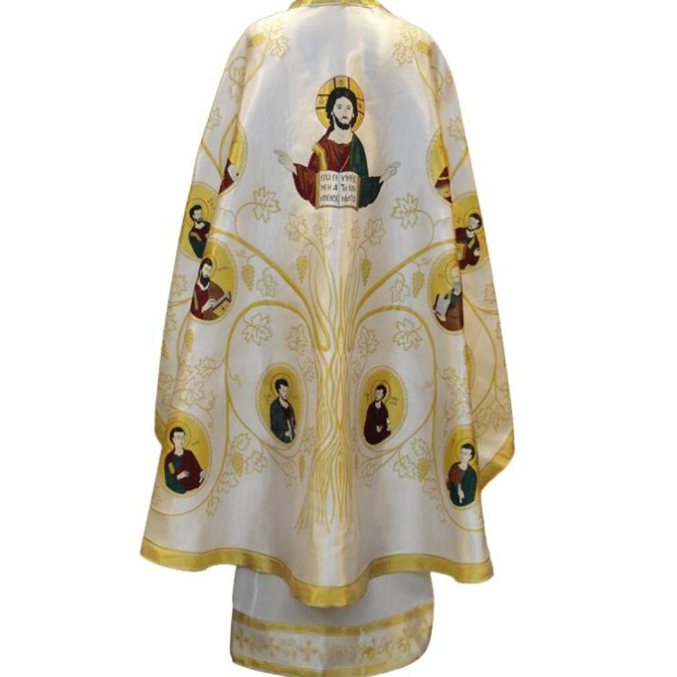 Thumbnail: Greek vestment in unique brocade - Priest clothes - Liturgical garments