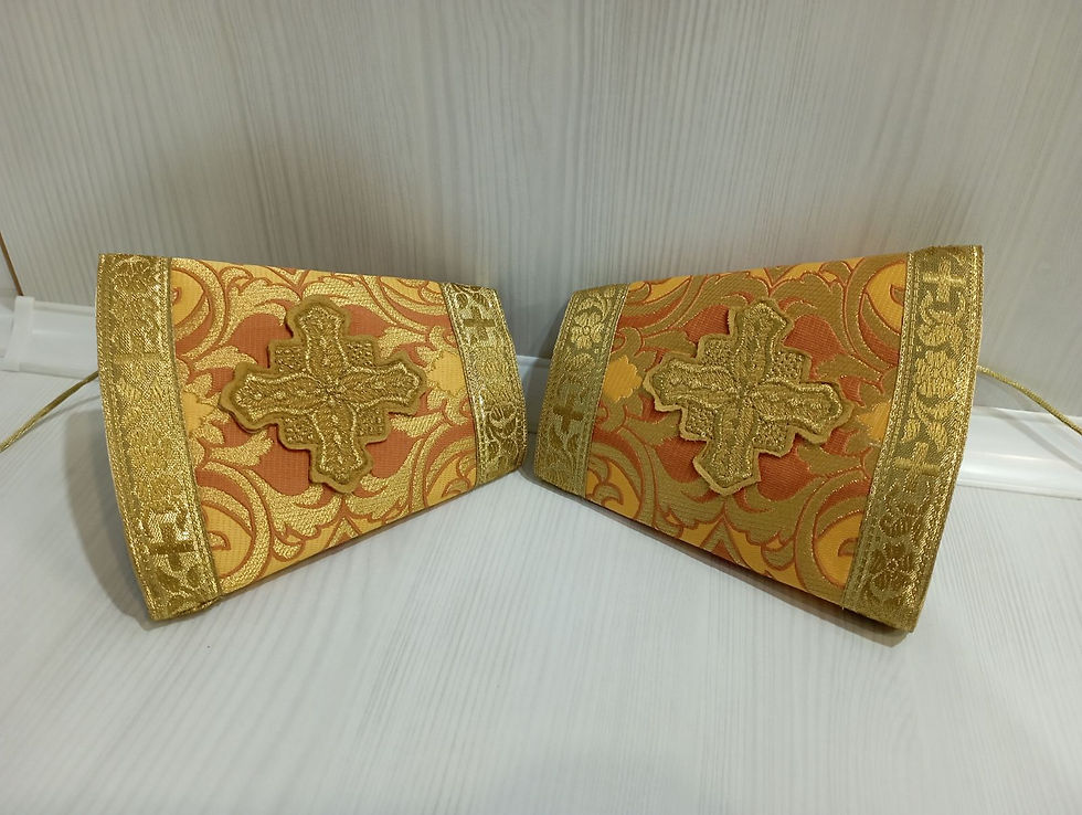 Thumbnail: Deacon vestments set in gold metallic brocade - Protodeacon's sticharion