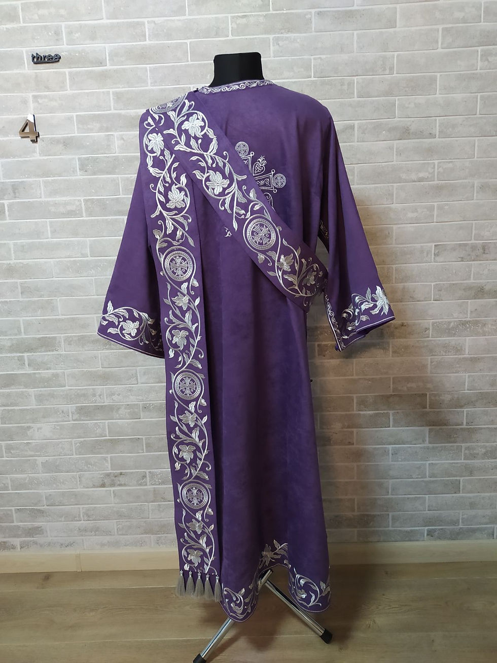 Thumbnail: Embroidered Protodeacon's sticharion - Deacon's alb - Orthodox Vestment Deacon