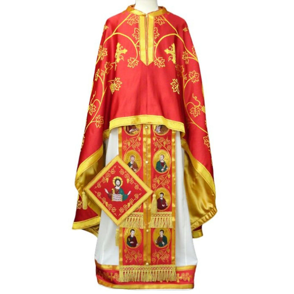 Thumbnail: Greek vestment in unique brocade - Priest clothes - Liturgical garments