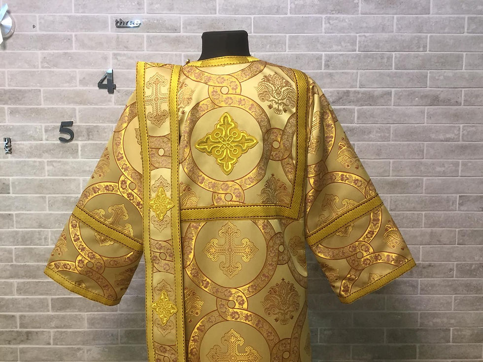 Thumbnail: Orthodox vestment with single or double orar - Deacon's alb -Deacon's vestment