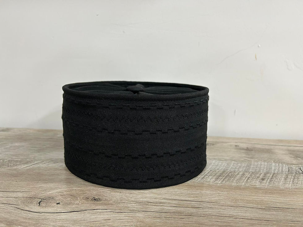 Thumbnail: Greek Skufia - Greek style Skufia Calotte Black with embroidery - biretta hat
