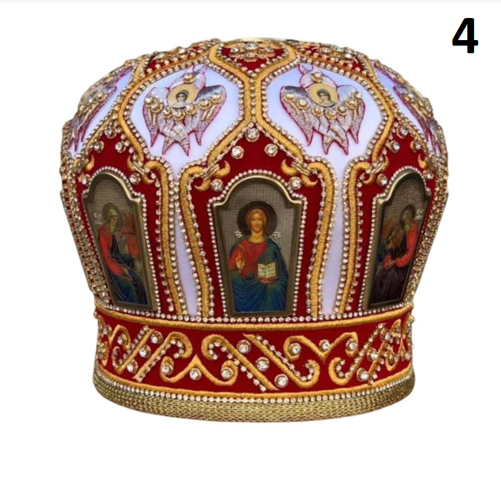 Thumbnail: Red Mitra - Сrown - Mitre - Miter - Mithra - Mithras - Orthodox mitra