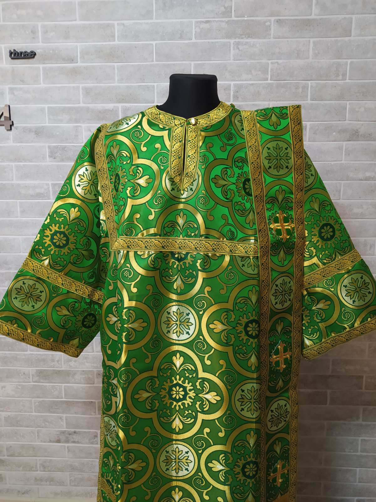 Sticharion for deacon priest green - Deacon's alb - Orthodox Liturgical Vestme