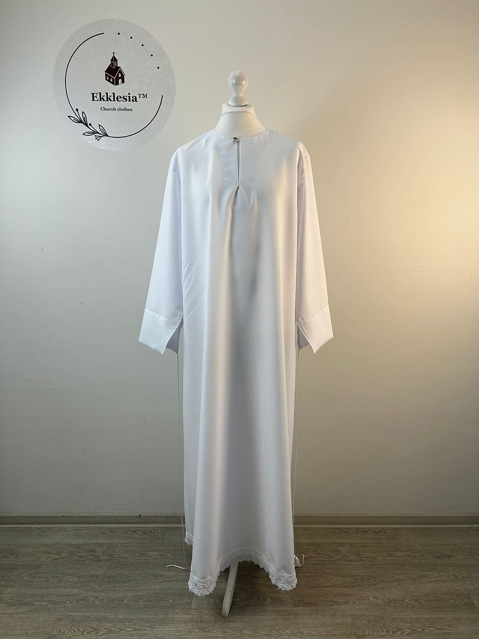 Thumbnail: Classic podryznik with lace trim - White stikhar under the vestment