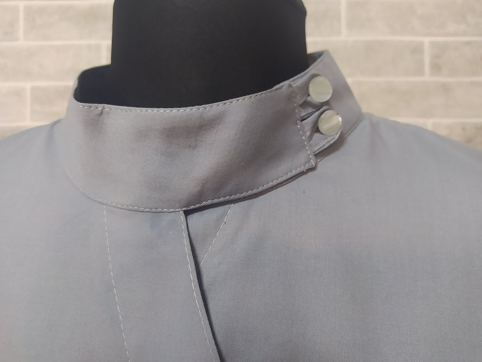 Thumbnail: Slavic style Orthodox cassock in Gray cottone - Cassock for a priest - Light set