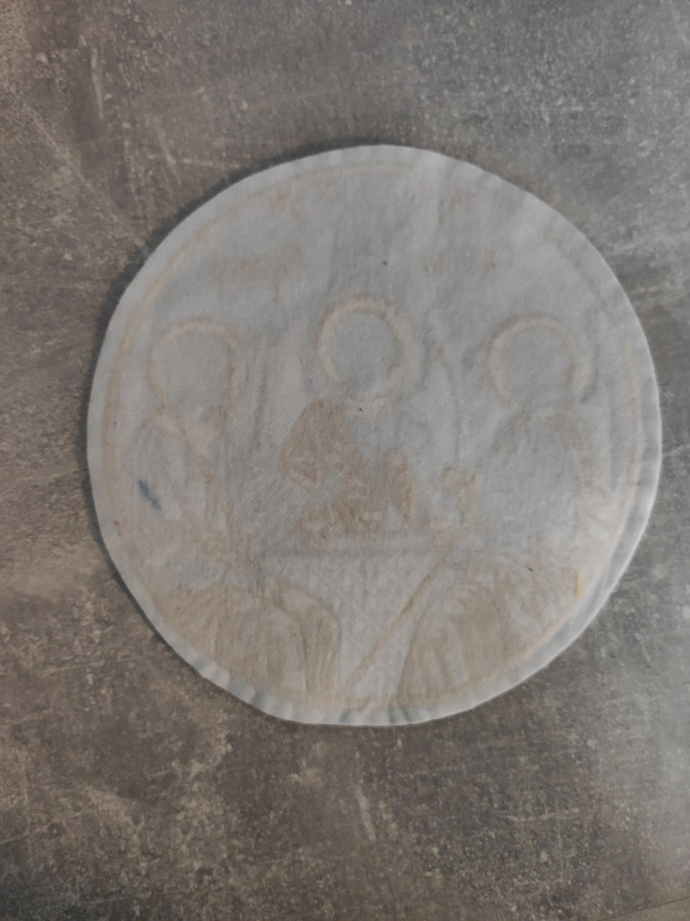 Thumbnail: Liturgical embroidered vestment applique Trinity - Round icon patch-