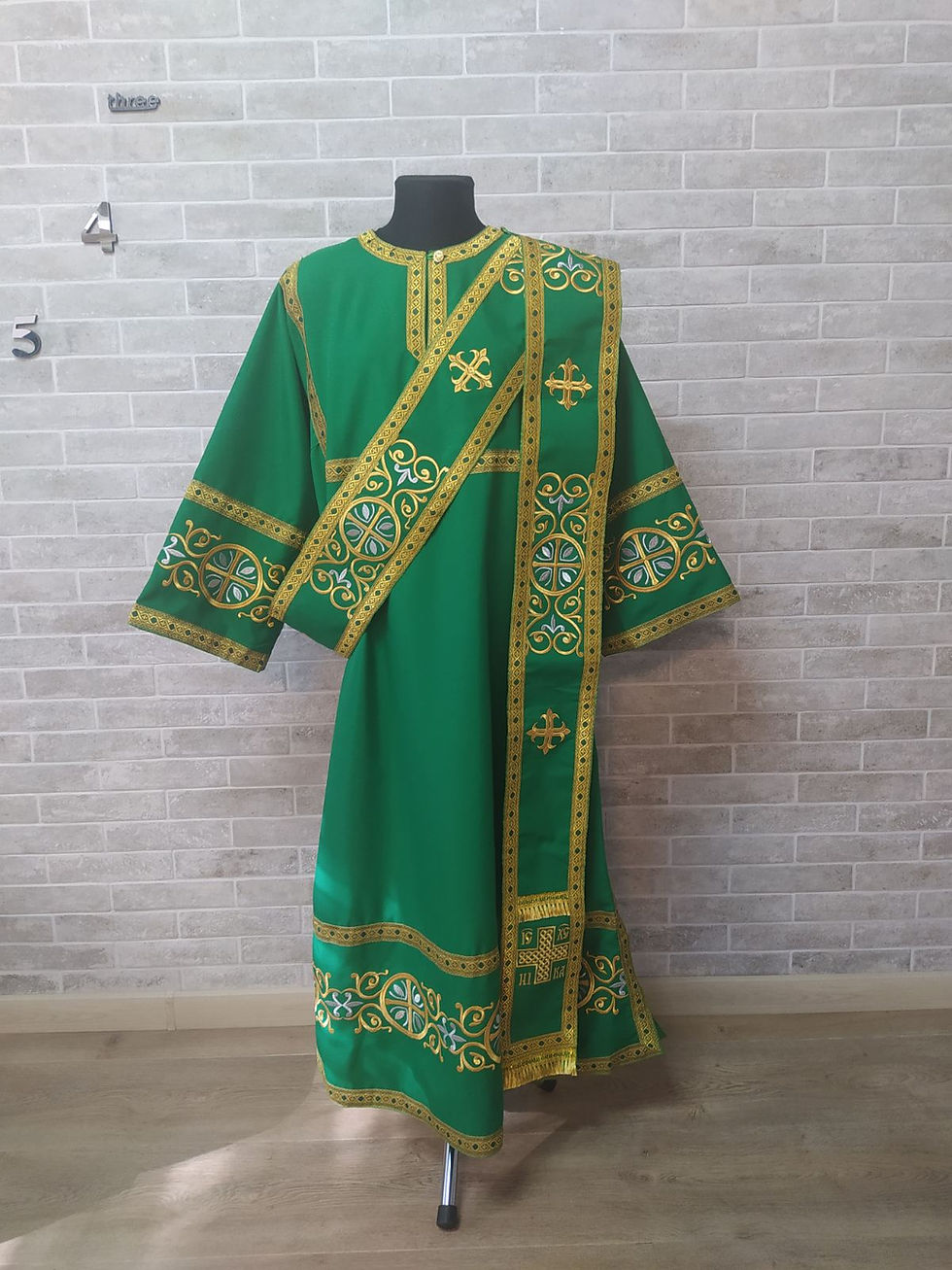Thumbnail: Protodeacon's sticharion - Deacon's embroidered alb - Orthodox Vestment stikhar