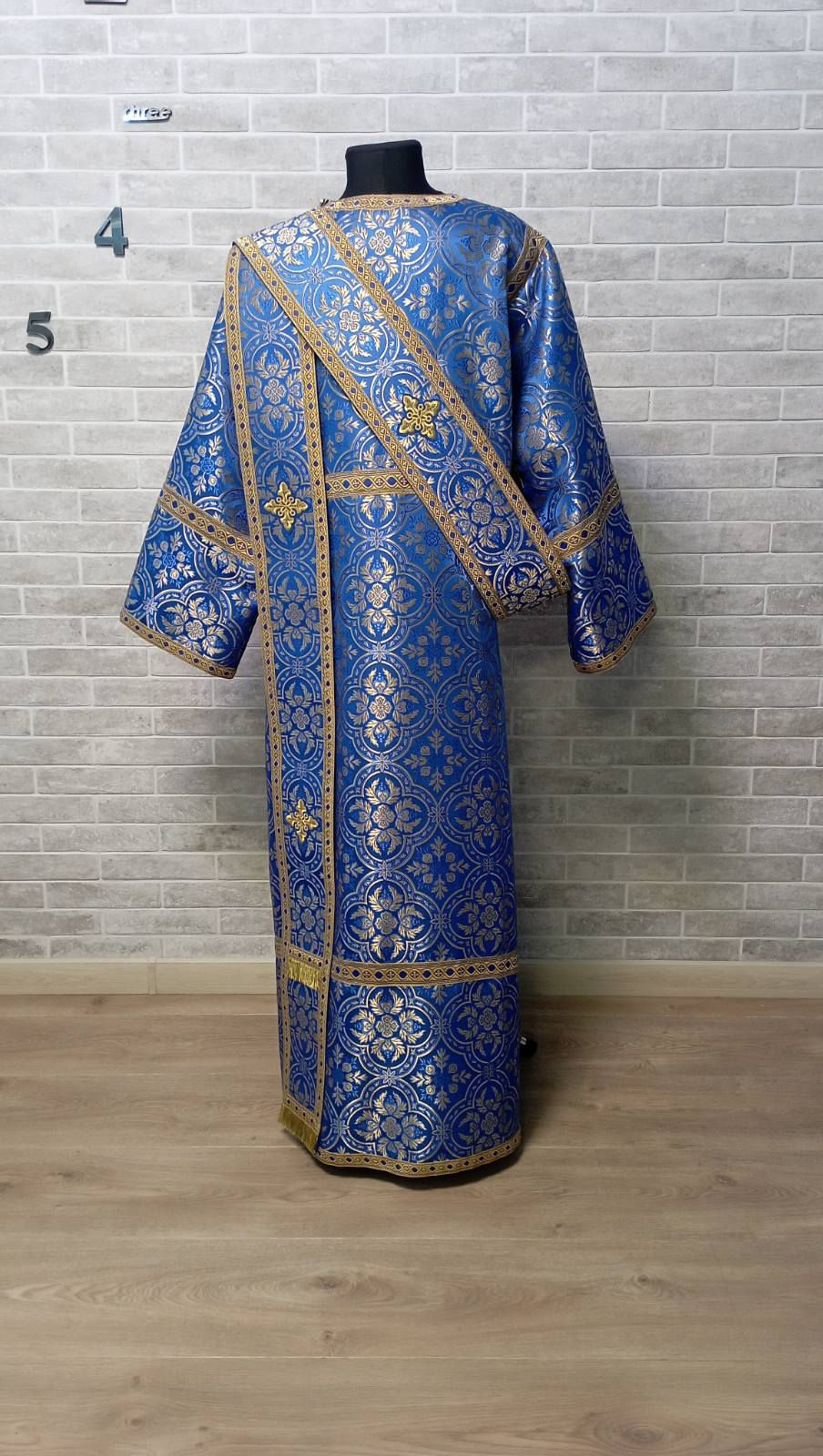 Thumbnail: Blue protodeacon's alb - Orthodox Vestment - Deacon's set of vestments - Garment