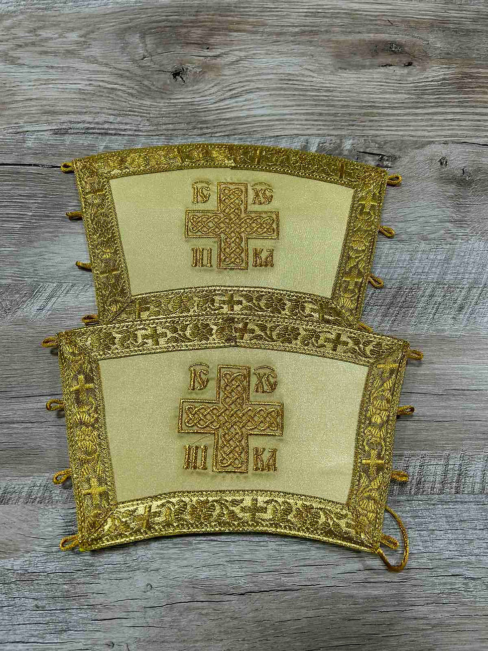 Thumbnail: Embroidered silk deacon's vestment - Orthodox deacon's stichar and orar