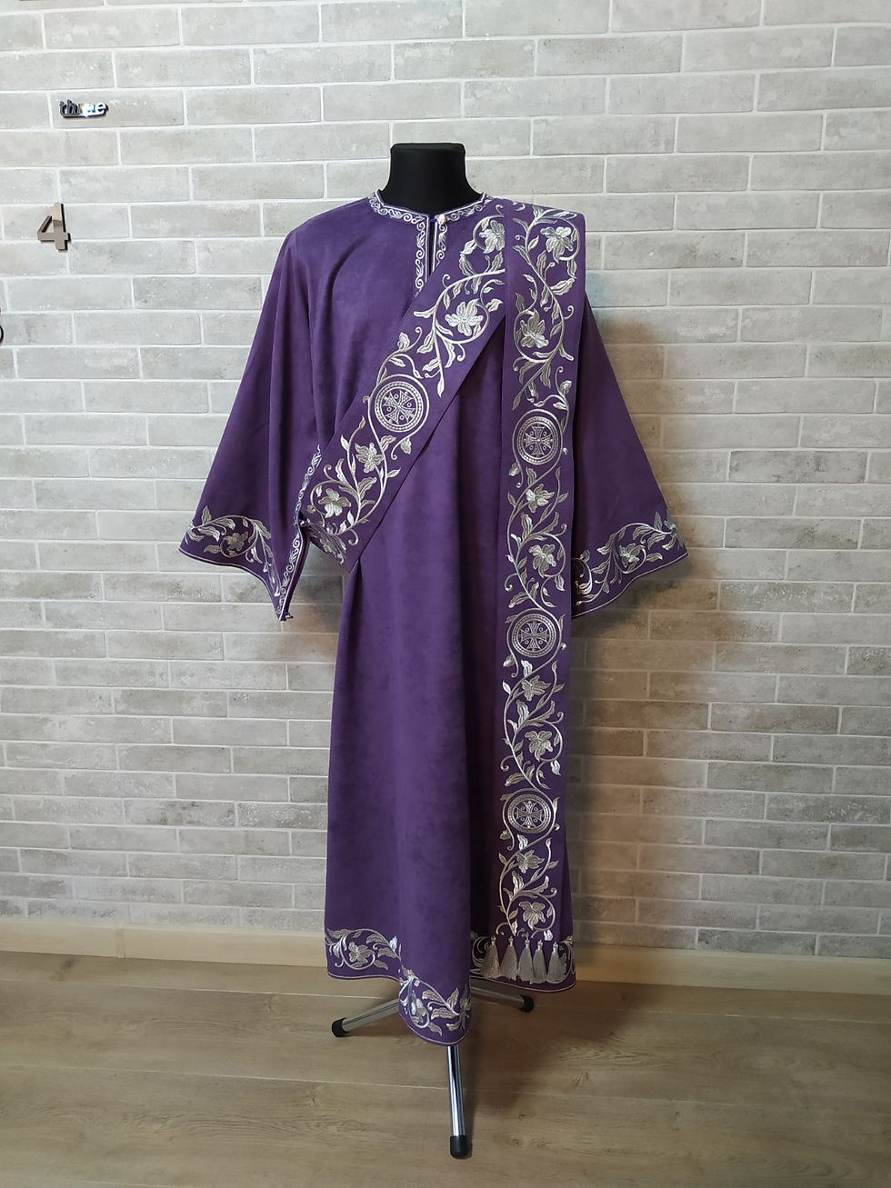 Thumbnail: Embroidered Protodeacon's sticharion - Deacon's alb - Orthodox Vestment Deacon