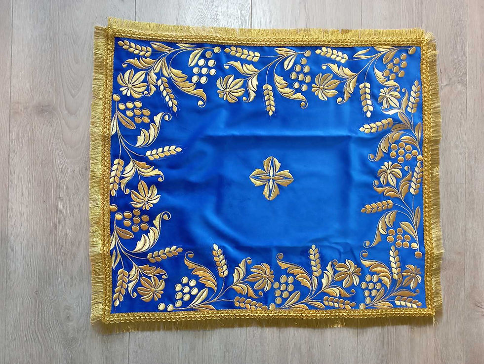 Thumbnail: Embroidered gospel velvet cover - Gospel vestment - Gospel Cape Altar