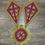 Thumbnail: Embroidered altar cross and lamp stands - Orthodox liturgical element church set
