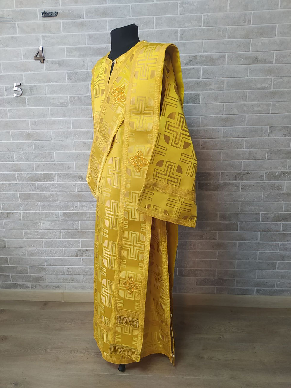 Thumbnail: Yellow protodeacon's sticharion - Orthodox Vestment - Deacon's set of vestments