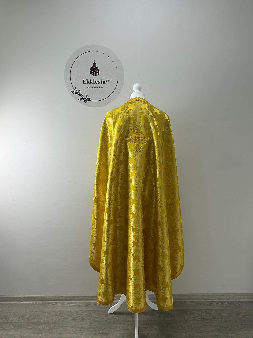 Thumbnail: Priest vestment in Turkish silk - Greek style vestment in yellow brocade