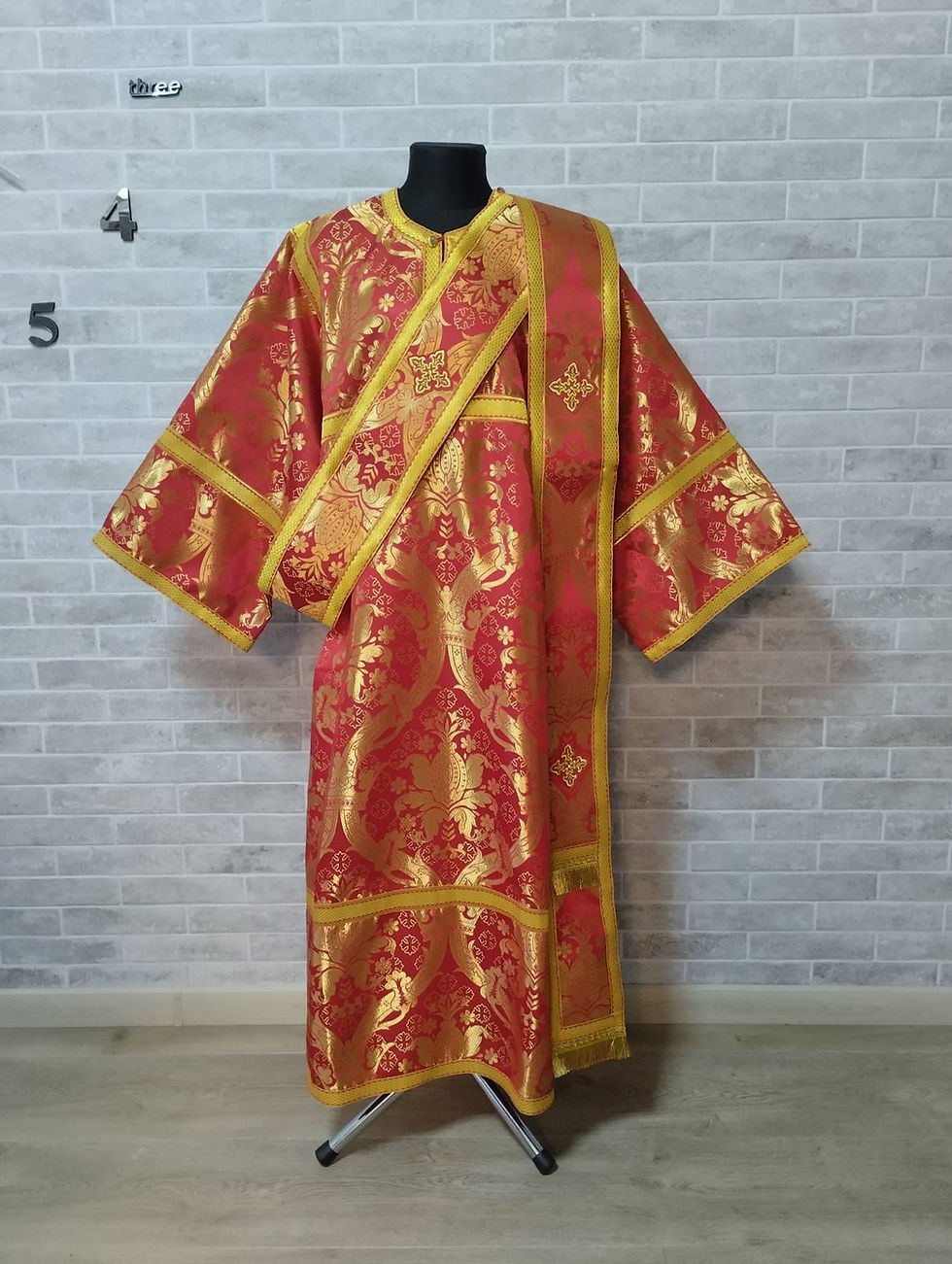 Thumbnail: Protodeacon's vestment  - Church costume - Sticharion, orar and cuffs in brocade