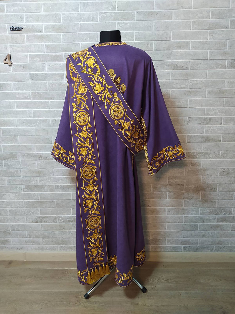 Thumbnail: Embroidered Protodeacon's sticharion - Deacon's alb - Orthodox Vestment Deacon