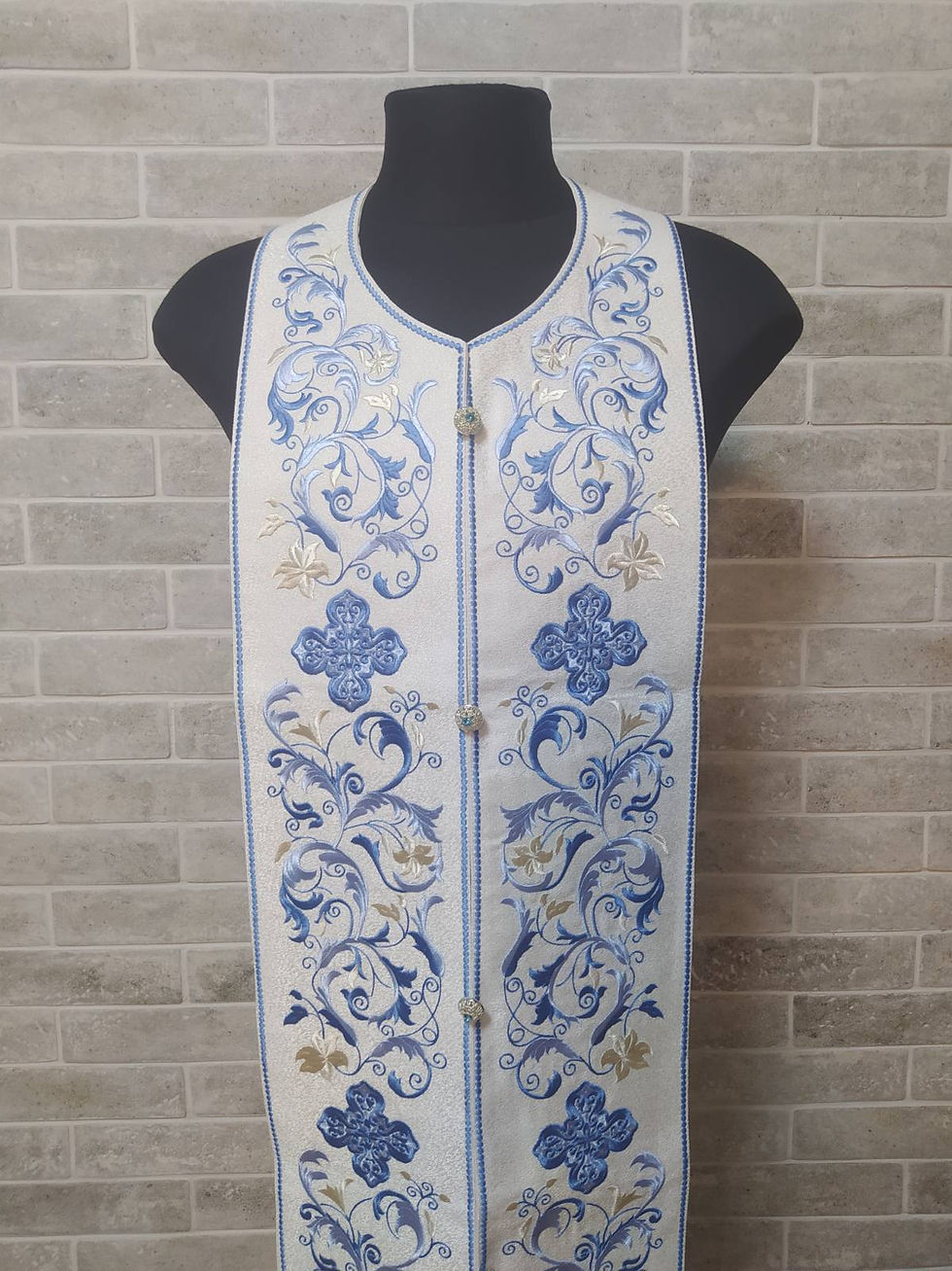 Embroidered Priest Communion set - Stole and cuffs - Priest's set - Orthodox