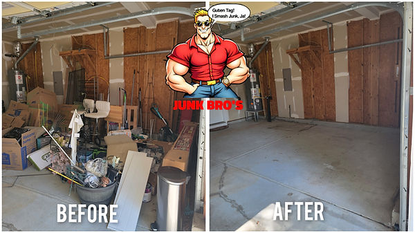 Furniture removal during garage cleanout in Hickory NC