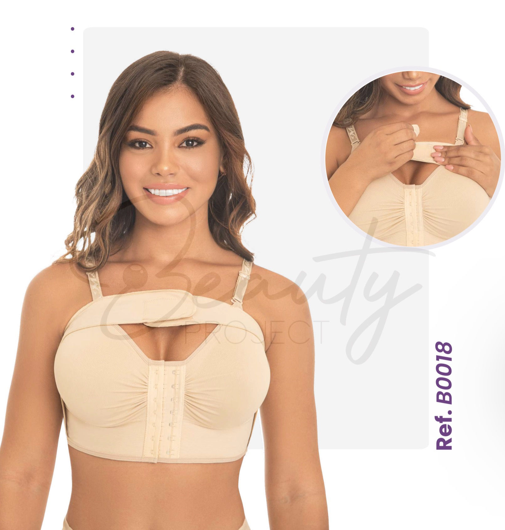 Brasier con estabilizador de busto/Waist trainer with breast stabilizer