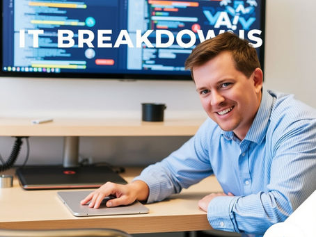 IT professional in Toronto configuring a secure network setup at a workstation, representing managed cybersecurity and tech support for local SMBs.