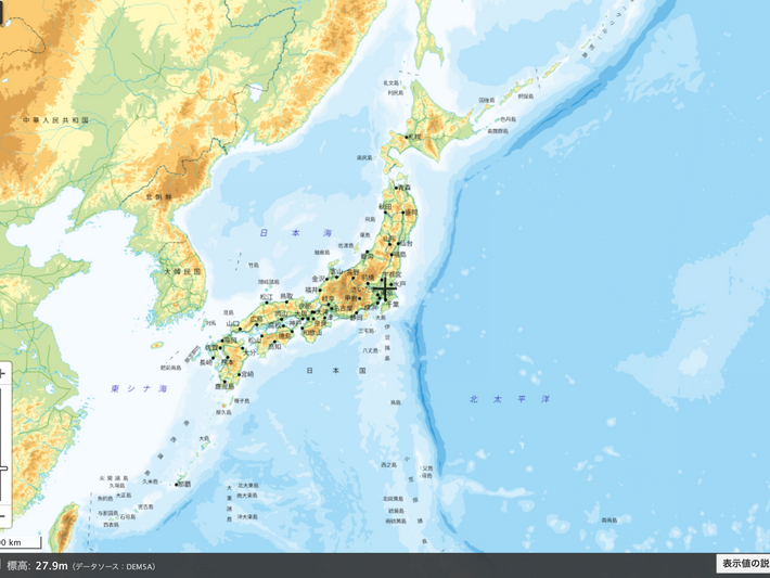 地理院地図(地理院タイル)