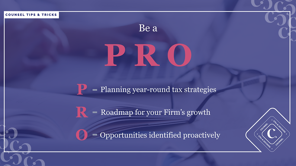 counsel cpas and emil abedian explain how law firms and law firm partners can be pros at managing their law firms tax strategy and planning.