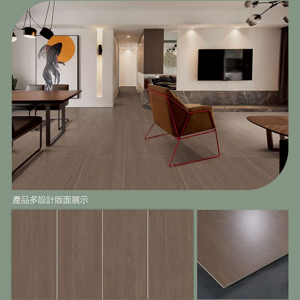 縮圖：中國佛山磁磚 FOSHAN Tiles YB715K26 木紋磚 Wood Grain Brick 天鹅绒面 地磚 啞光 75×150cm
