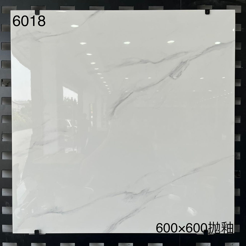 Thumbnail: 中國佛山磁磚 China Foshan Marble Tiles Glossy 6018 大理石磁磚 地磚 牆磚 釉面磚 亮光面 60×60cm
