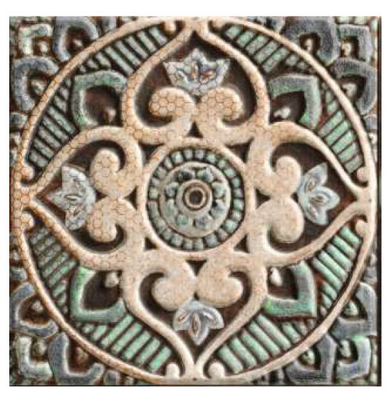 縮圖：西班牙 Spain MAINZU 20×20cm MANDALA_WHIT 吸水磚 花磚 藝術磚