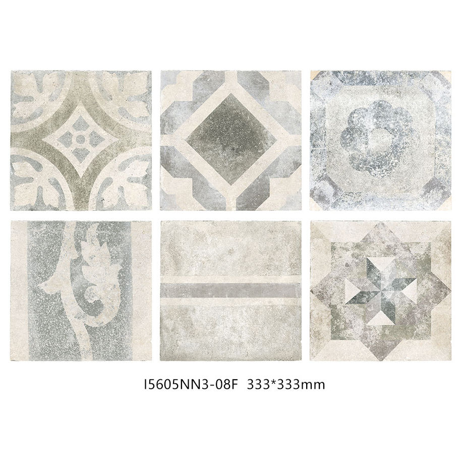 縮圖：意大利 Italy RICCHETTI 3.33×3.33cm DECO HERITAGE NOIR 花磚 藝術磚 詫寂風 十三個面隨機發貨