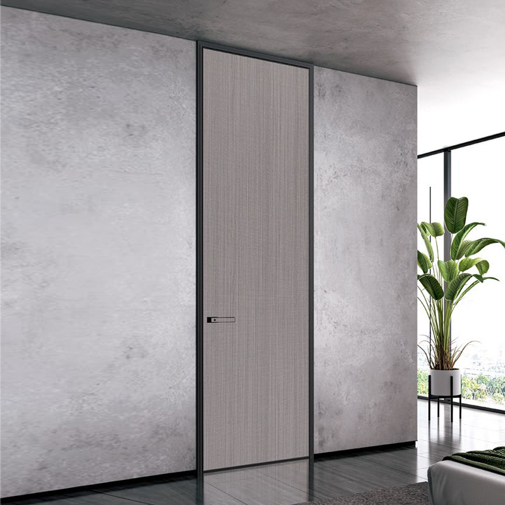 Aluminium Door EH-2237 布拉格 跌級款 包框（黑/白/灰） 包鎖 外平內開 鋁木結構門